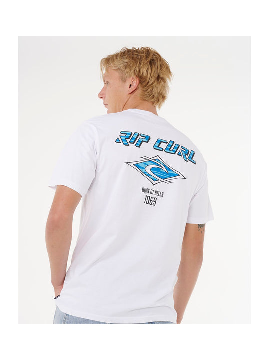 Koszulka RIP CURL Fade Out Icon Tee biały
