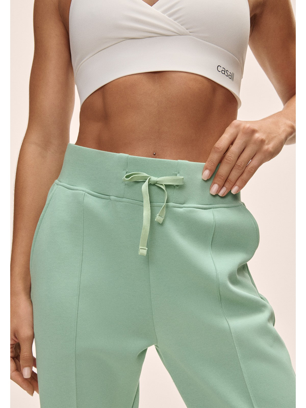 Spodnie dresowe damskie Casall Aria Joggers zielone - Adventure Sports