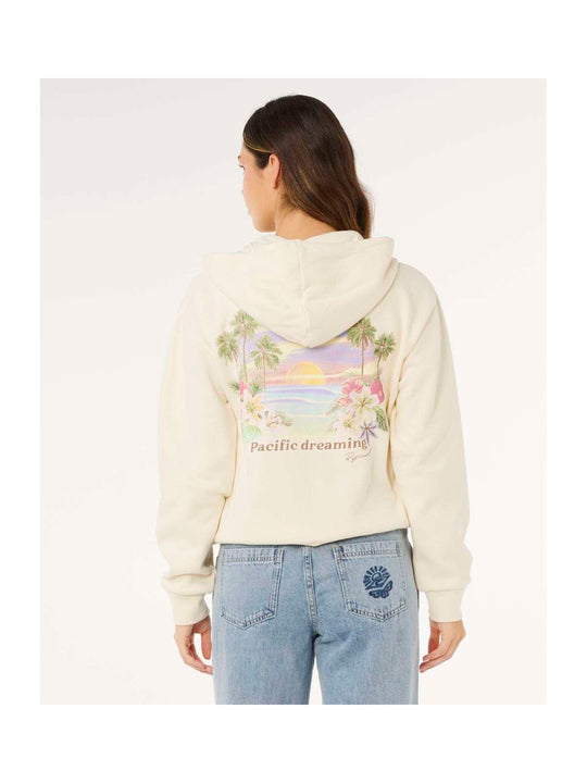 Bluza damska RIP CURL Poolside Zip Thru Relaxed Hood beżowa
