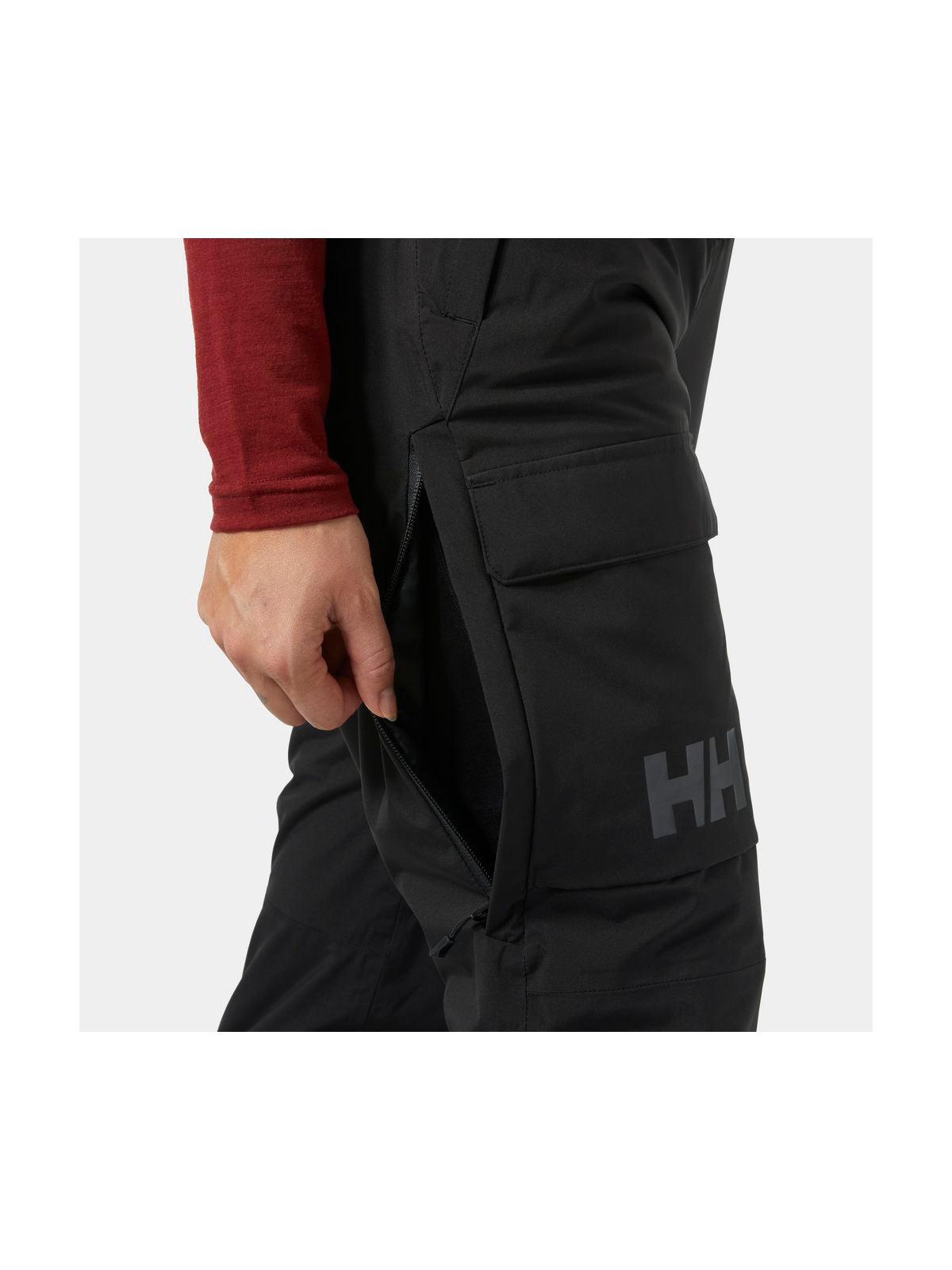 Spodnie narciarskie damskie HELLY HANSEN W SWITCH CARGO BIB PANT czarne