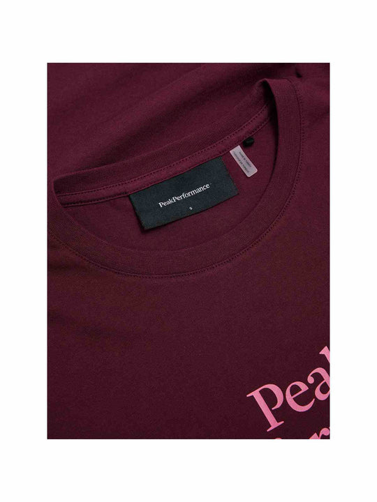 Koszulka damska PEAK PERFORMANCE Original Tee bordowa
