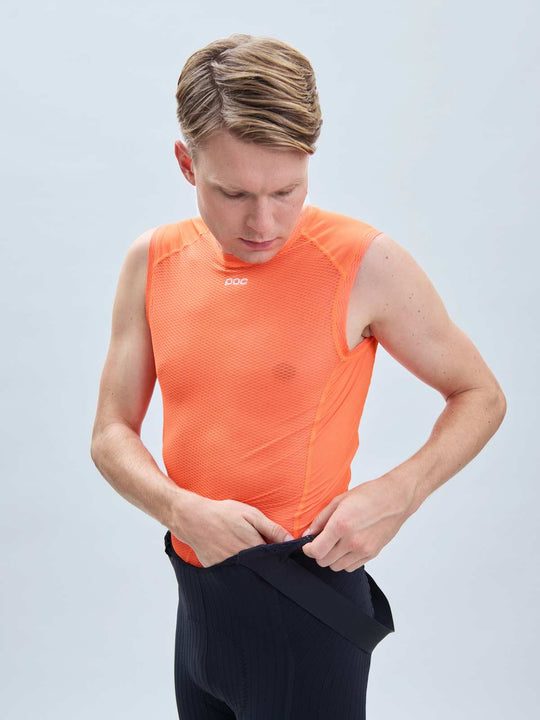 Koszulka rowerowa POC Essential Layer Vest - pomarańczowy
