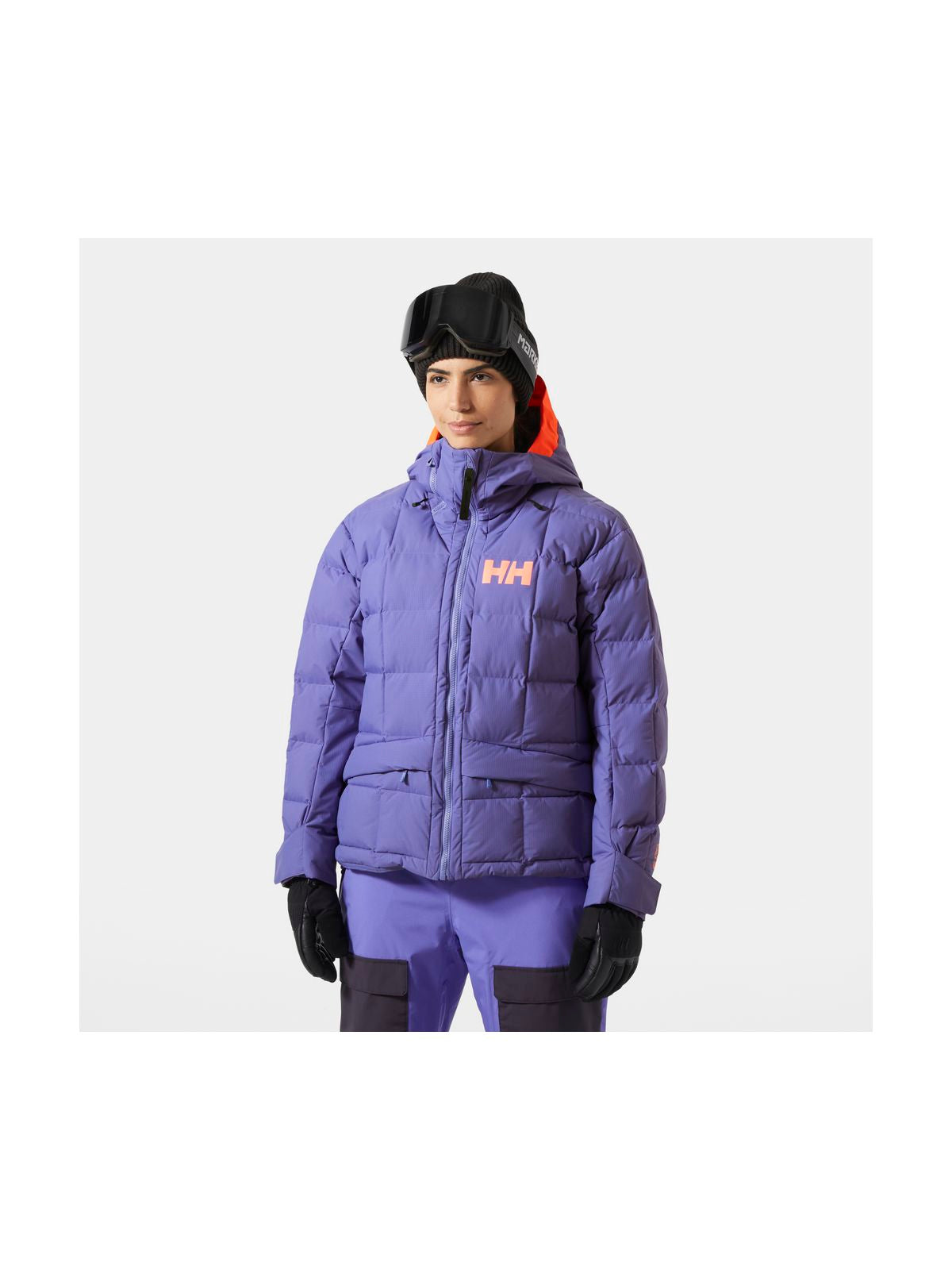 Kurtka narciarska damska HELLY HANSEN W EMIKO RIDABLE PUFFY JACKET fioletowa