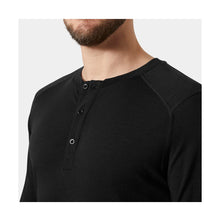 Bielizna termiczna męska HELLY HANSEN HH DURAWOOL LS HENLEY czarna
