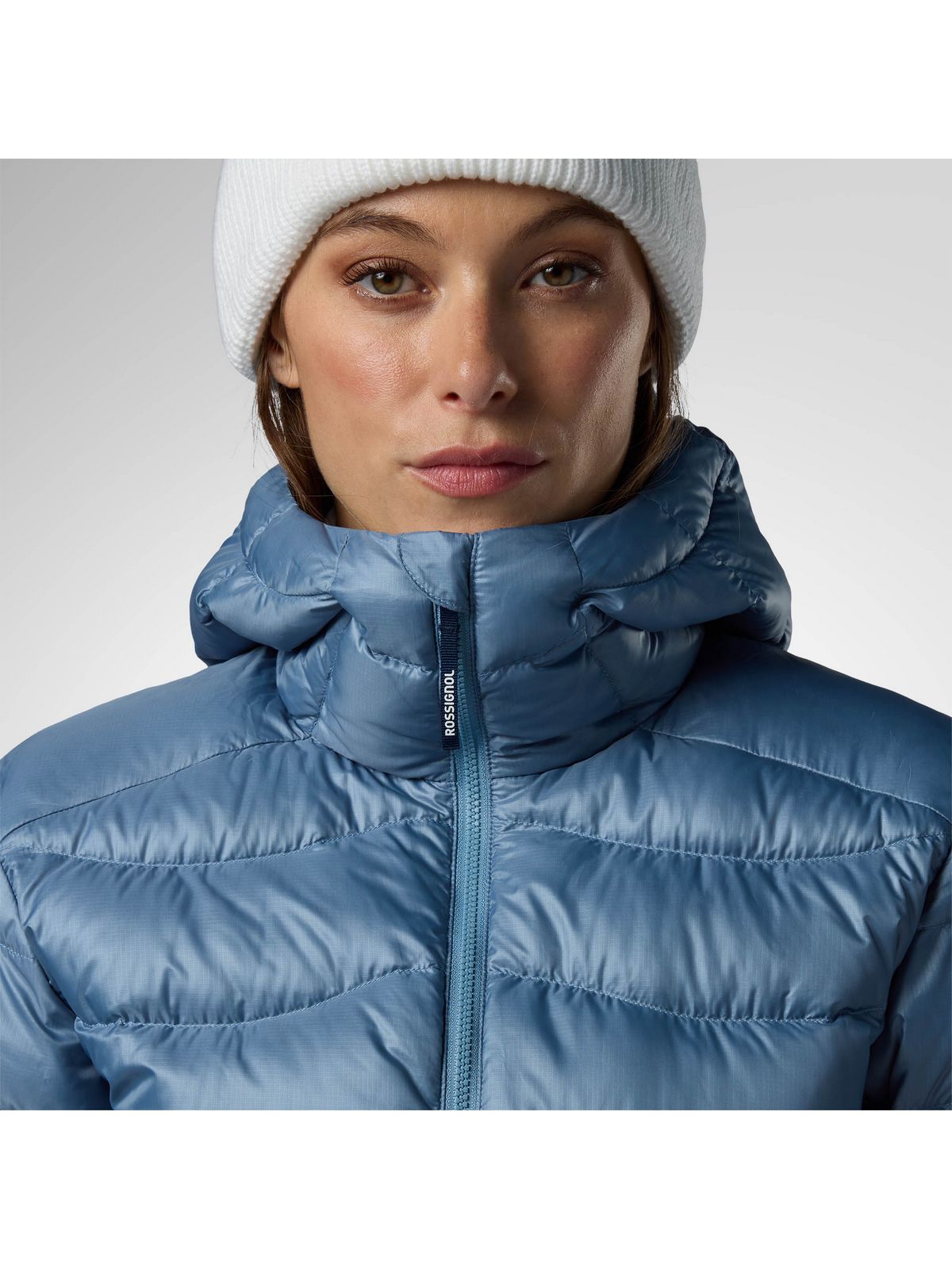 Kurtka narciarska damska ROSSIGNOL W Verok Down Hoodie Jacket niebieska