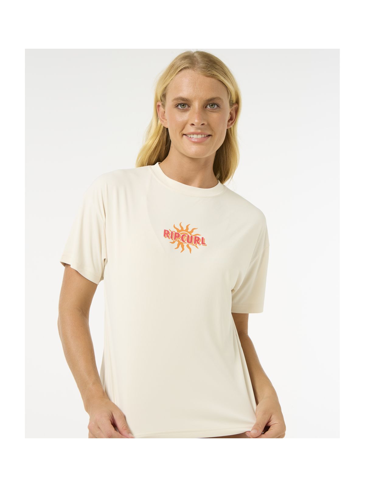 Lycra RIP CURL Cala Vadella Surflite Crop Ss biały