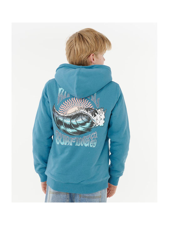 Bluza RIP CURL HAZE &amp; TUBE LINED Z/T HOOD-BOY niebieska
