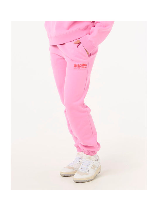 Spodnie damskie RIP CURL Surf Puff Track Pant różowe
