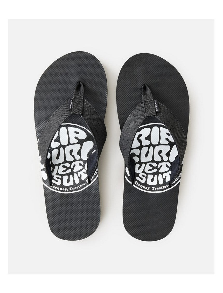 Japonki plażowe męskie RIP CURL Ripper Bloom Open Toe czarne