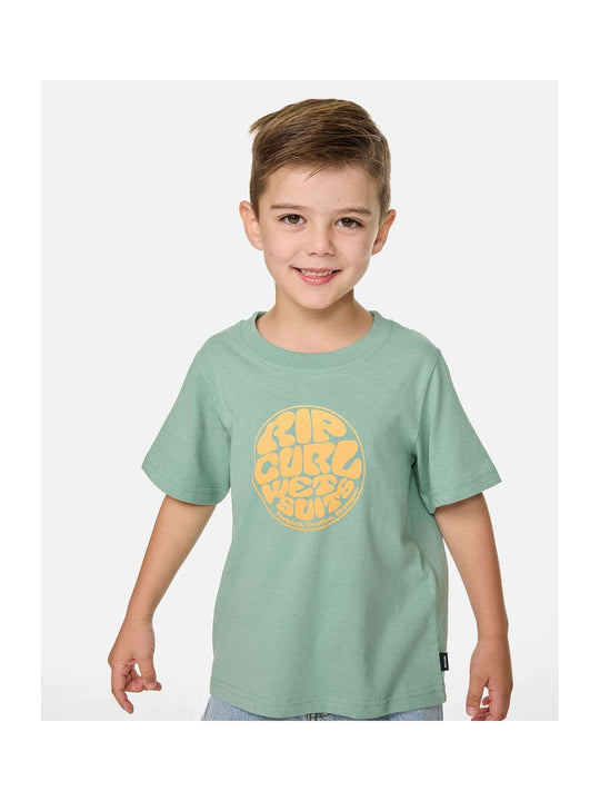 Koszulka chłopięca RIP CURL Wettie Passage Icon Tee-Boy zielona
