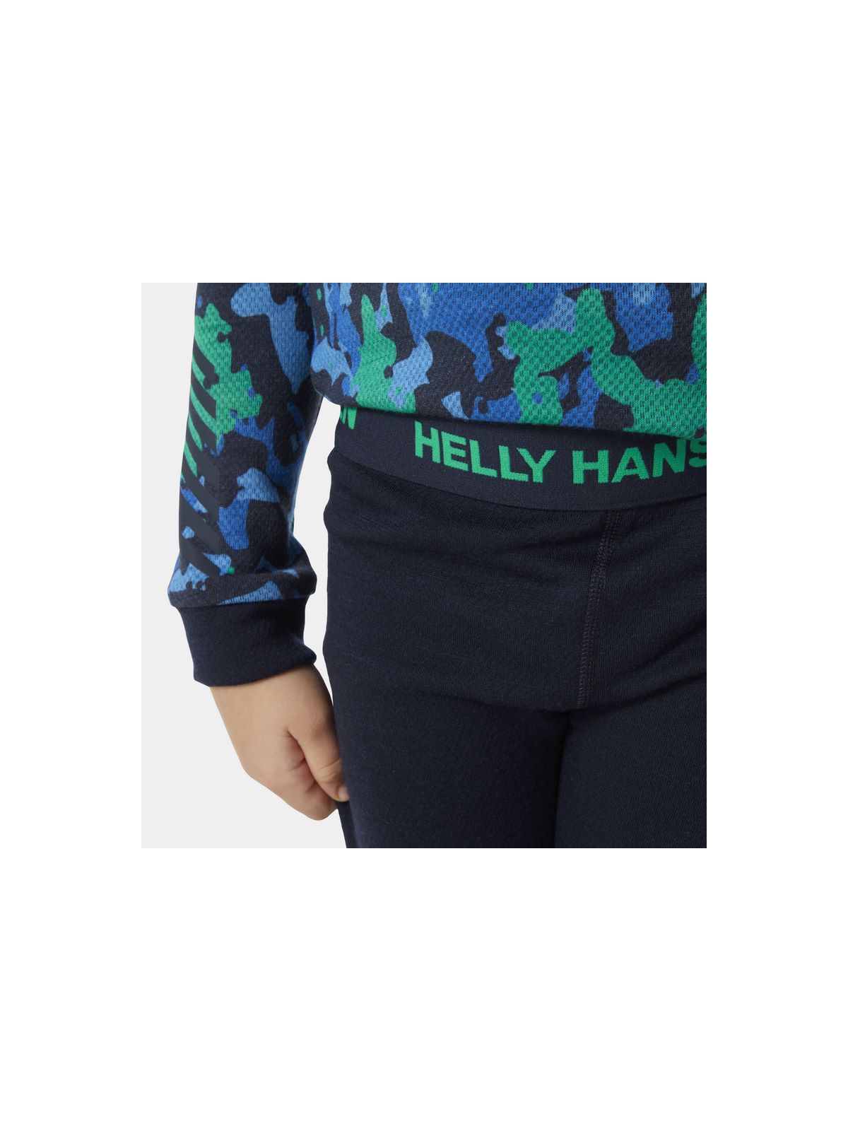 Bielizna Helly Hansen K Graphic Lifa Merino Set zielony