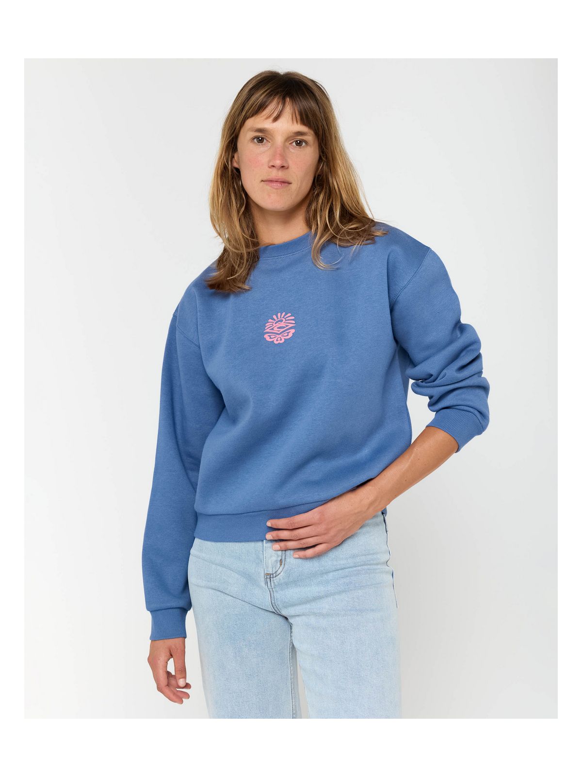 Bluza RIP CURL ICONS OF SURF RELAXED CREW niebieska