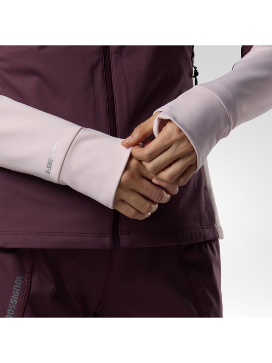 Kurtka narciarska damska ROSSIGNOL W Venon Softshell Jacket bordowa
