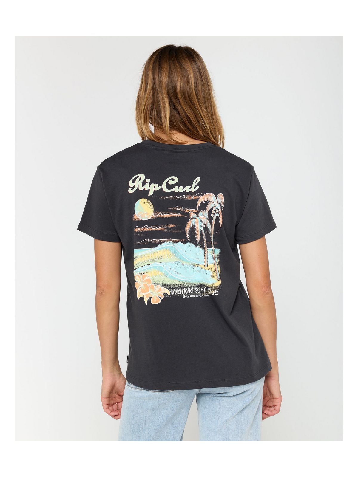 Koszulka RIP CURL WAIKIKI STANDARD TEE czarna
