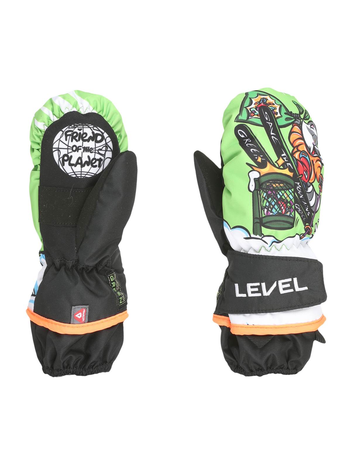 Rękawice narciarskie dziecięce LEVEL Animal Rec zielony