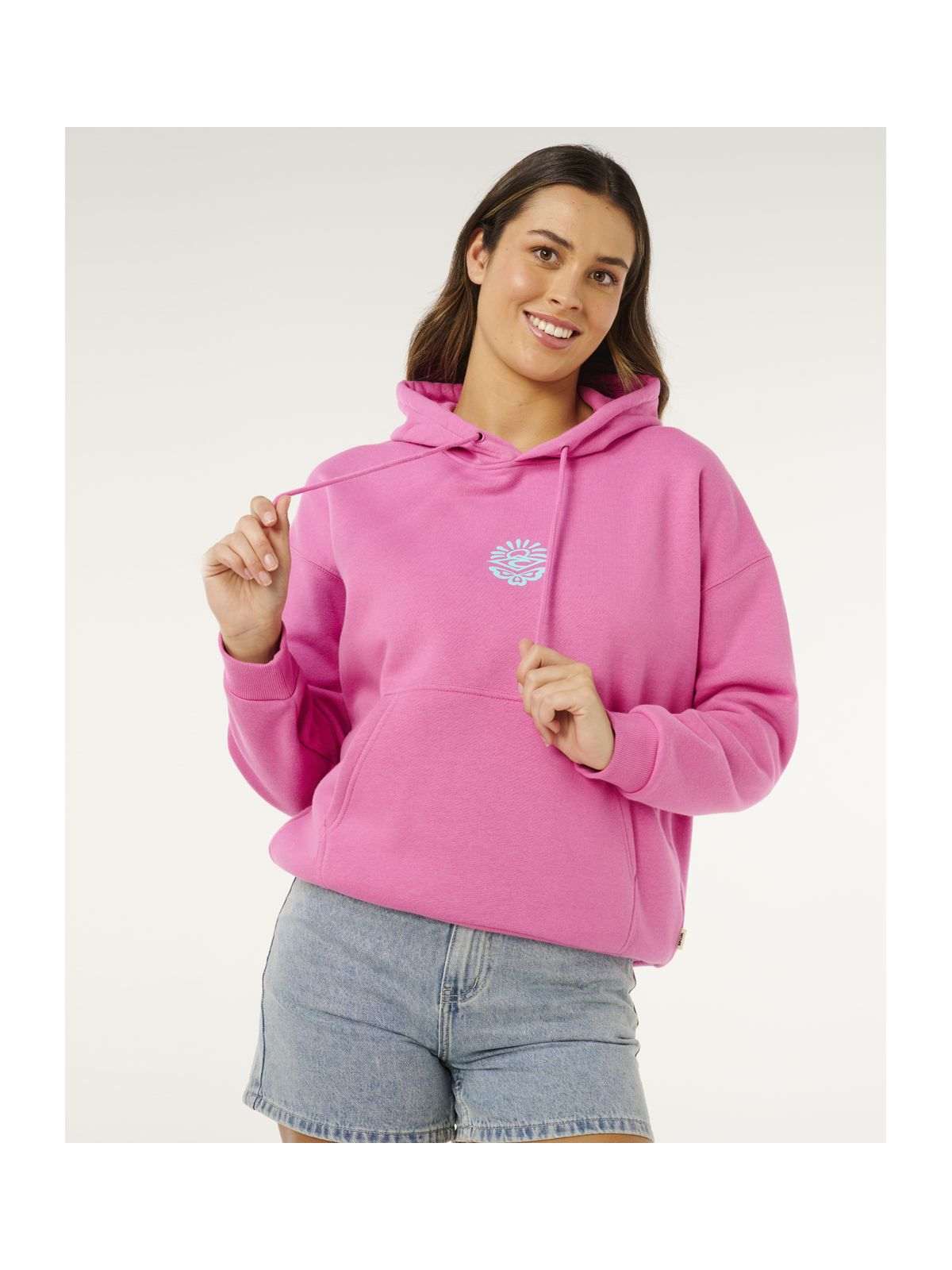 Bluza damska RIP CURL Icons Of Surf Heritage Hood różowa