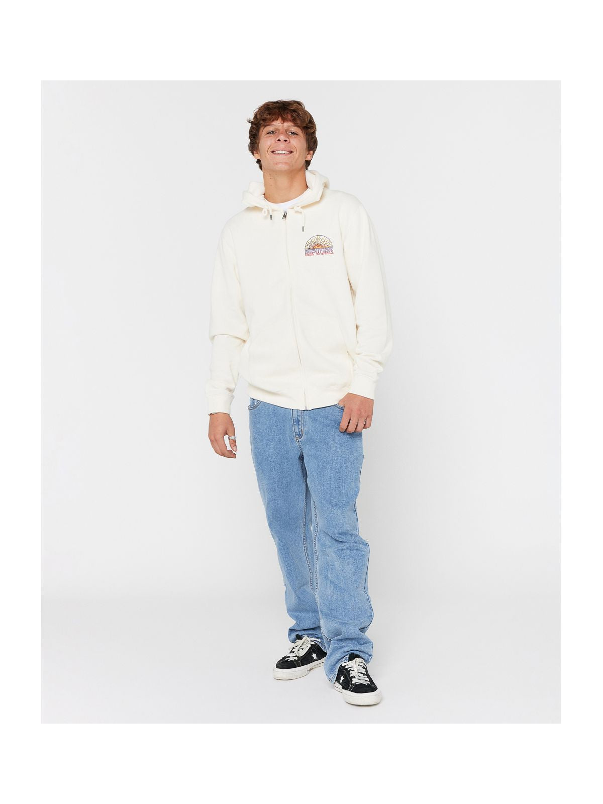 Bluza RIP CURL GRATEFUL SHRED ZIP HOOD beżowa