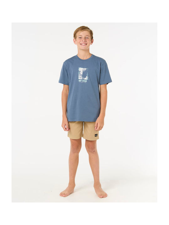 Koszulka RIP CURL Raw Energy Frame Tee - Boy granatowy
