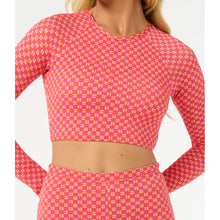 Lycra RIP CURL Shell Cove Crop Rashvest czerwony

