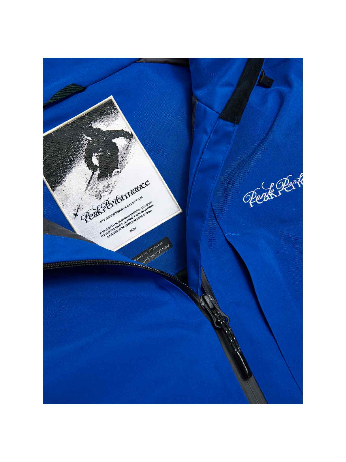 Kurtka narciarska męska PEAK PERFORMANCE 40Y Maroon HIPE 2L Insulated Shell Jacket niebieska