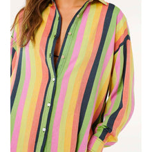 Koszula damska RIP CURL Neon Stripe Relaxed Shirt multikolor
