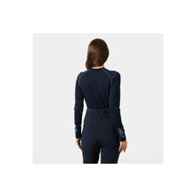 Koszulka damska HELLY HANSEN W Lifa Merino Midweight Graphic Crew kolor granatowy
