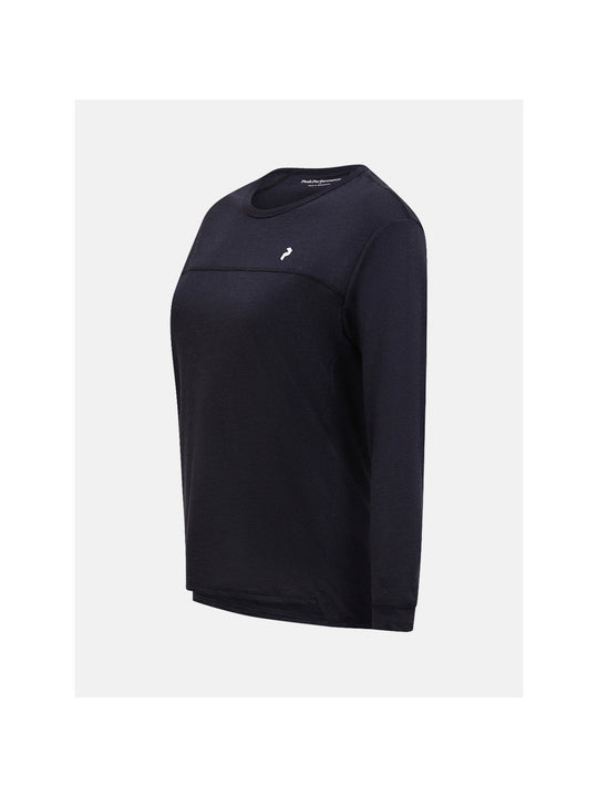 Koszulka damska rowerowa PEAK PERFORMANCE W Trail Wool Blend LS czarna
