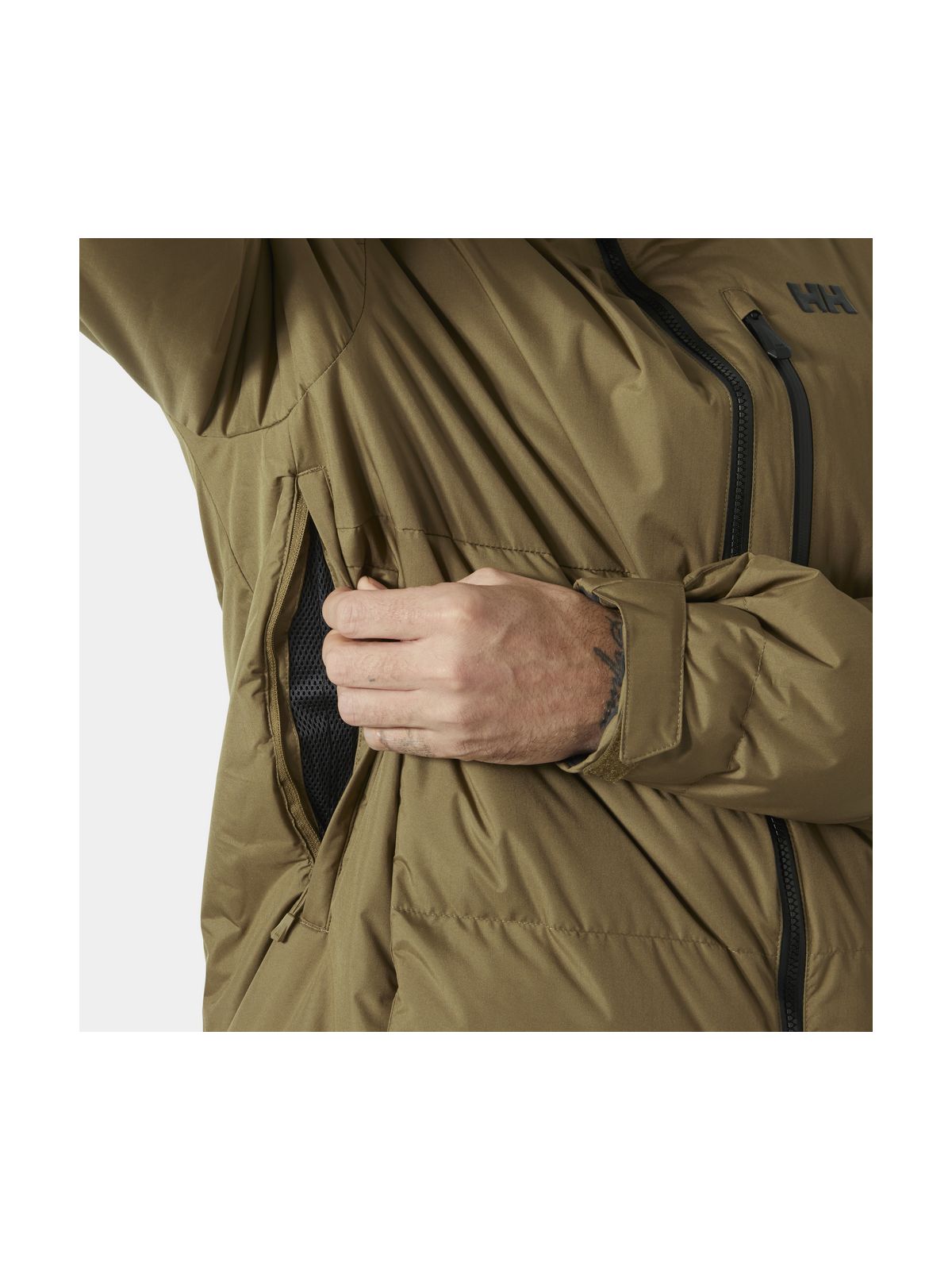 Kurtka narciarska męska HELLY HANSEN KVITFJELL RACE PUFFY JACKET brązowa