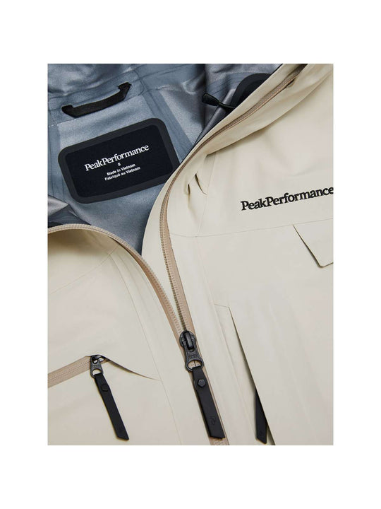 Kurtka narciarska damska PEAK PERFORMANCE Alpine GORE-TEX C-Knit 3L Shell Jacket piaskowa
