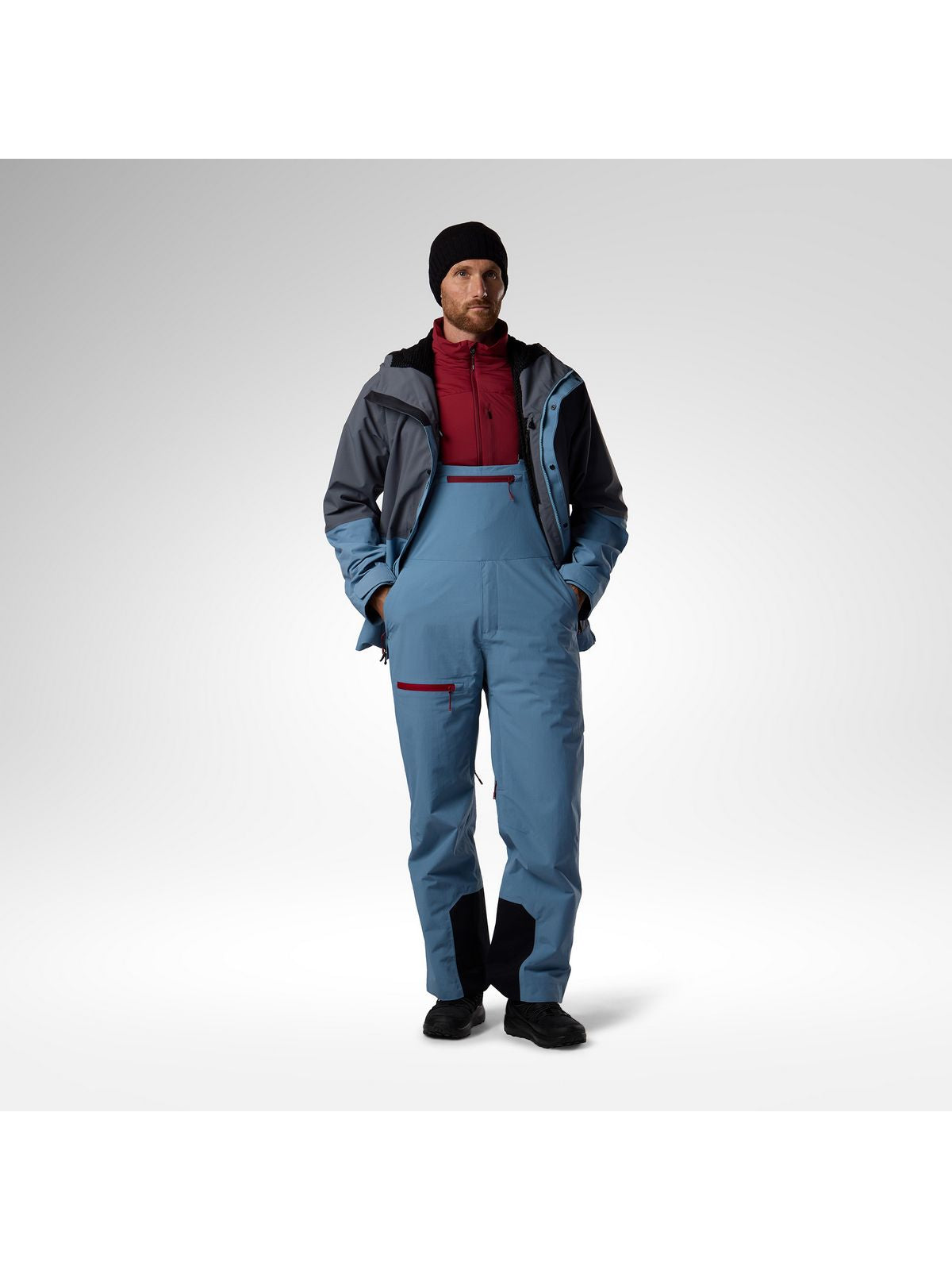 Spodnie narciarskie męskie ROSSIGNOL Outerlimits Insulated Bib niebieskie