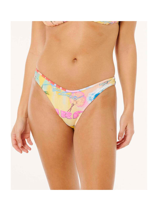 Dół od bikini damski RIP CURL Hotel Malibu Hi Leg Cheeky multikolor

