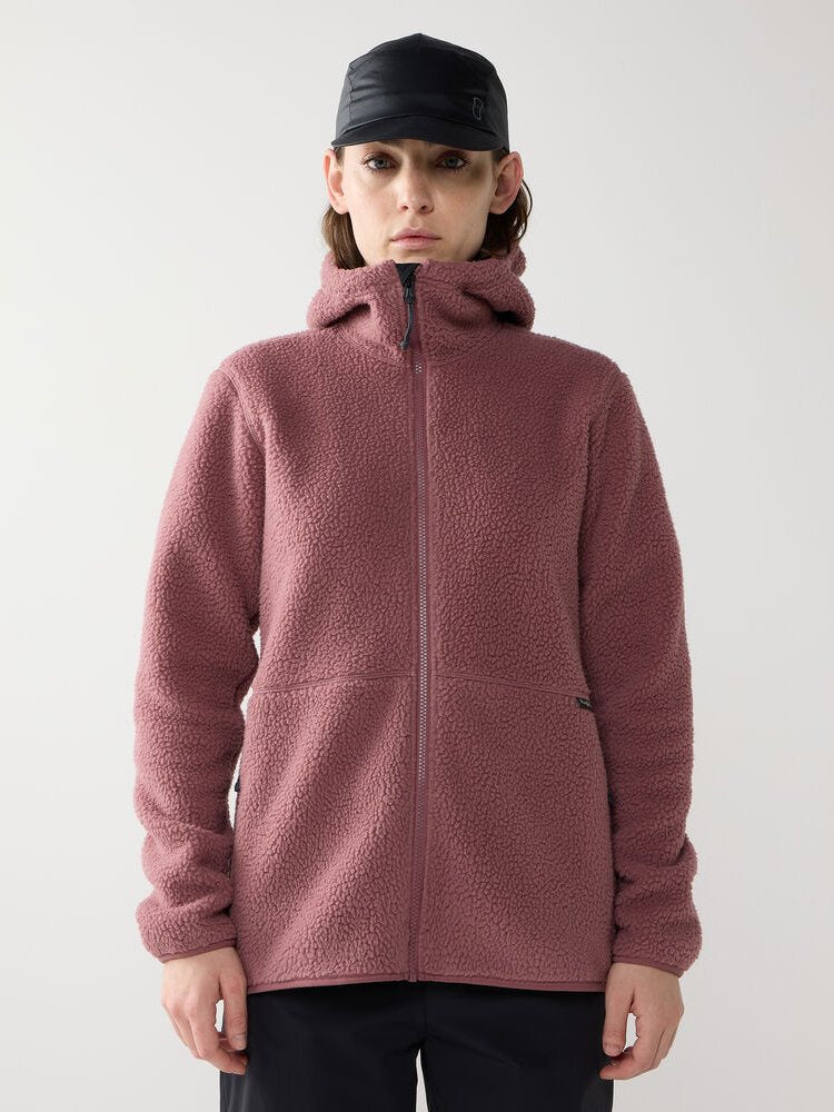 Bluza polarowa z kapturem damska HAGLÖFS Funds Pile Hood Misty Mauve