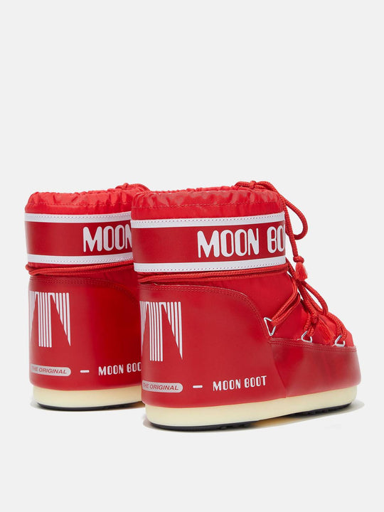 Buty zimowe damskie MOON BOOT Icon Low Nylon czerwone
