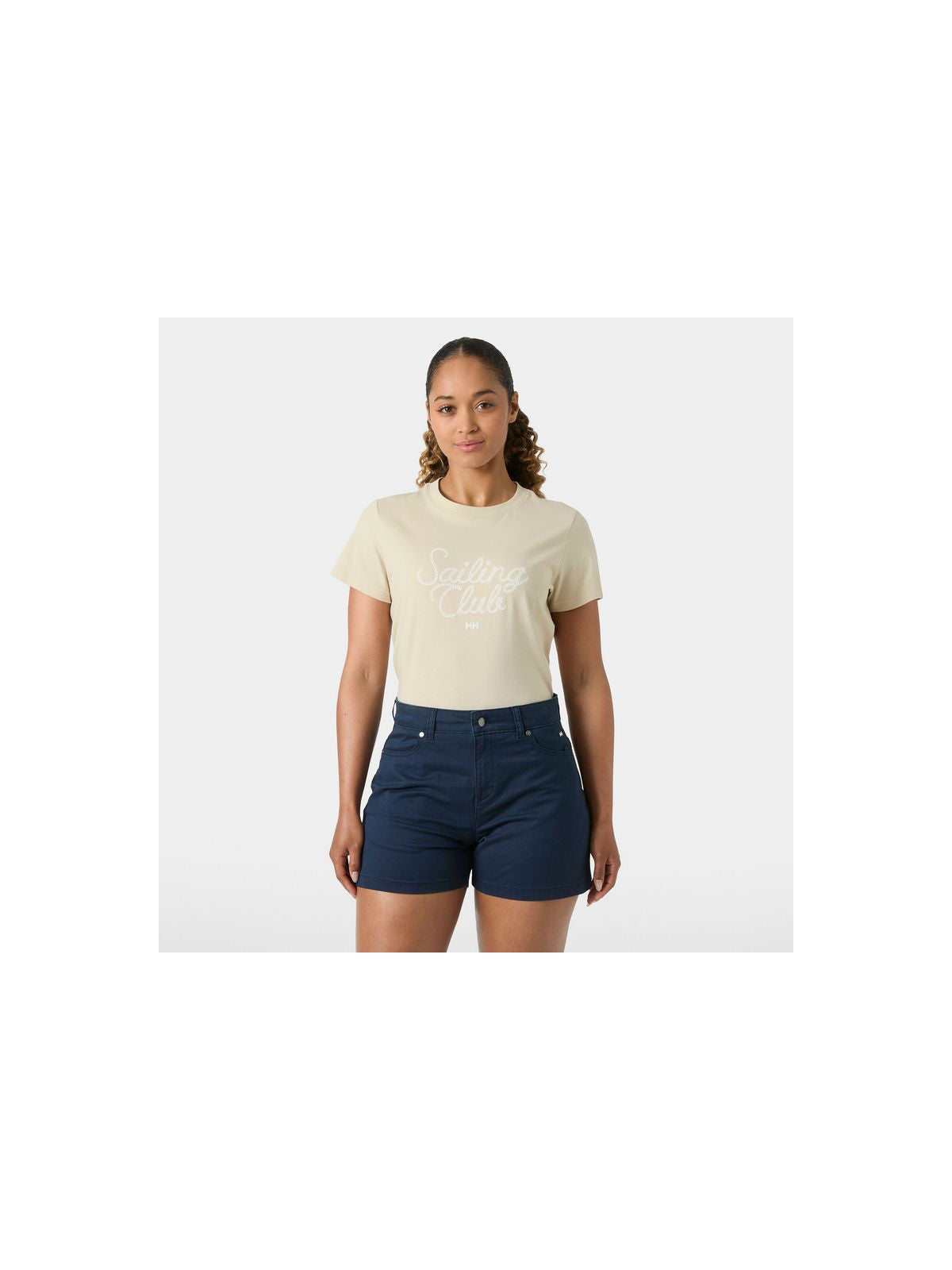 Koszulka damska HELLY HANSEN W Core Graphic T-Shirt 2.0 Beżowa