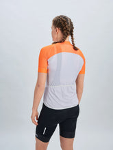 Koszulka rowerowa damska POC W&#39;s Essential Road Logo Jersey pomarańczowa
