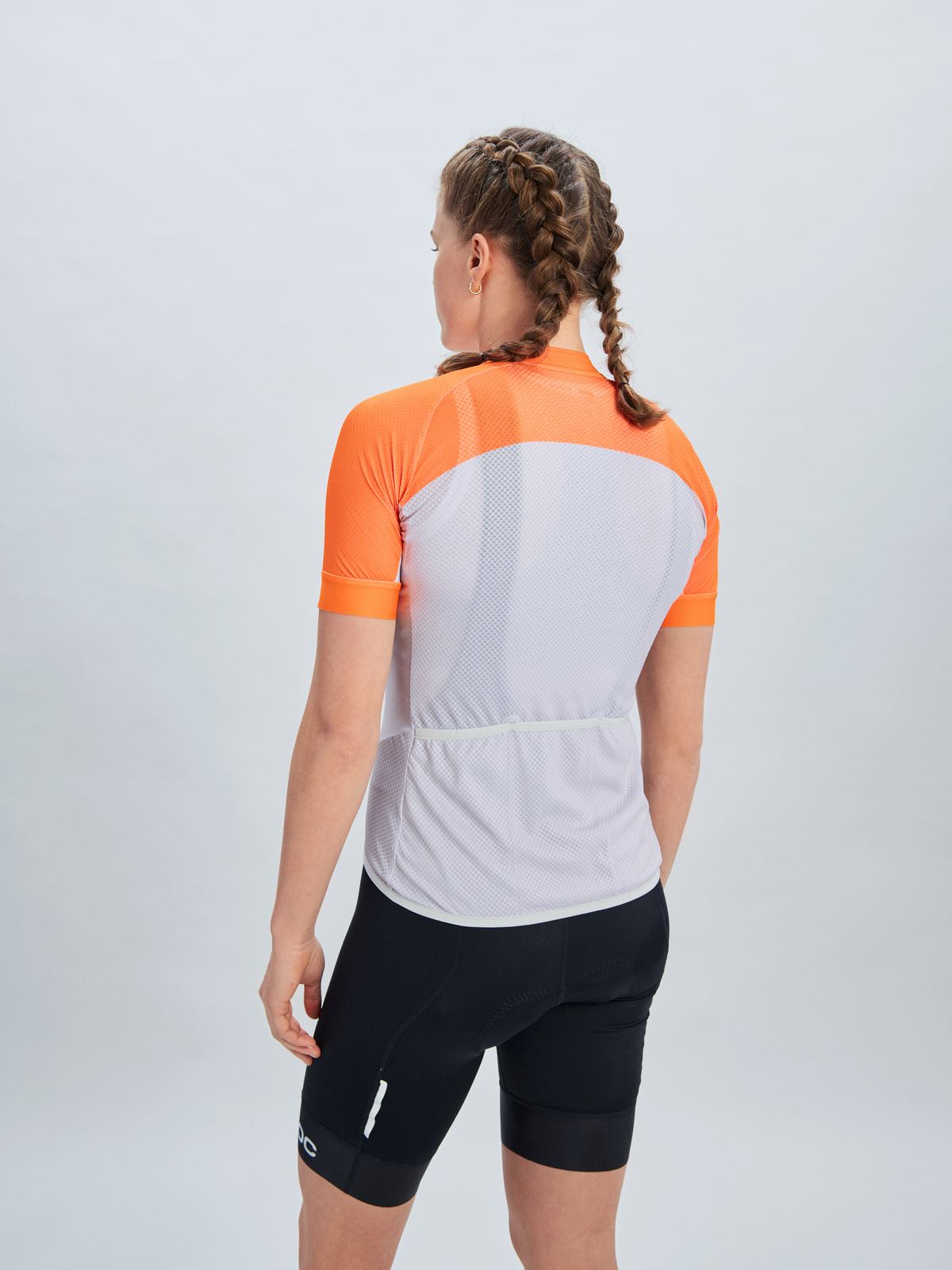 Koszulka rowerowa damska POC W's Essential Road Logo Jersey pomarańczowa