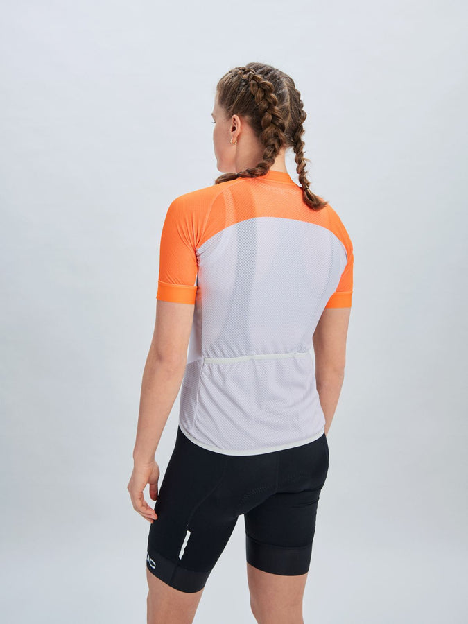 Koszulka rowerowa damska POC W's Essential Road Logo Jersey pomarańczowa