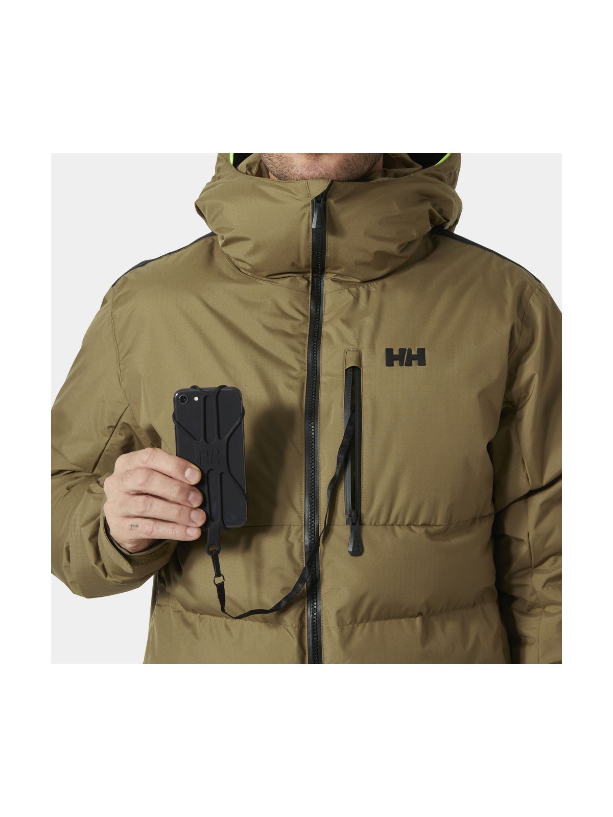Kurtka narciarska męska HELLY HANSEN KVITFJELL RACE PUFFY JACKET brązowa