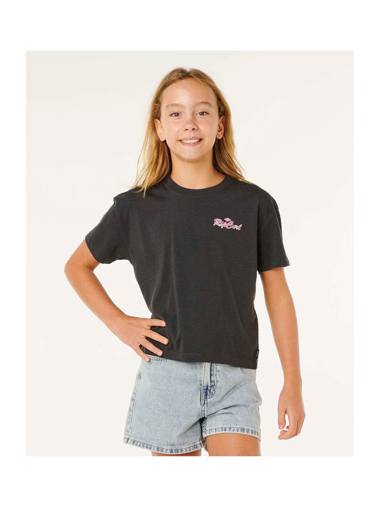 Koszulka dziewczęca RIP CURL Layday Crop-Girl czarna
