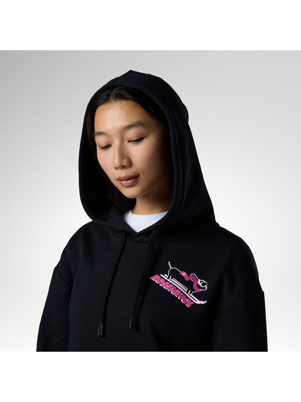 Bluza damska ROSSIGNOL W Waterfall Relax Hoodie czarna