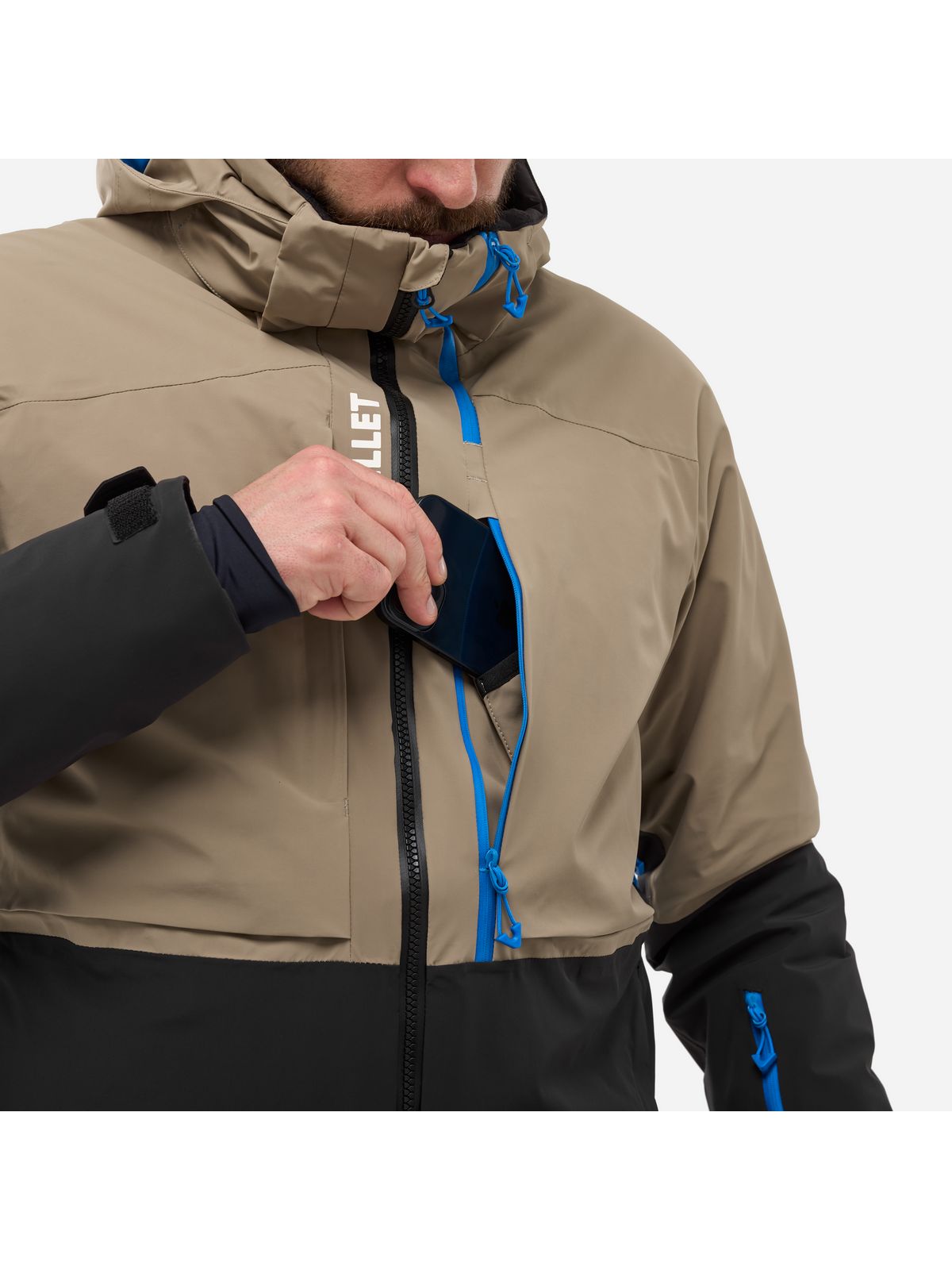 Kurtka narciarska męska MILLET M Grands Montets Pro Jkt M beżowa