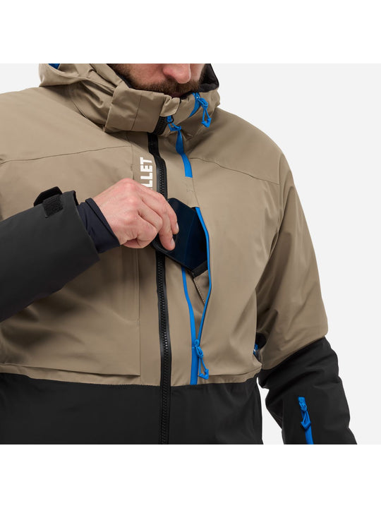 Kurtka narciarska męska MILLET M Grands Montets Pro Jkt M beżowa
