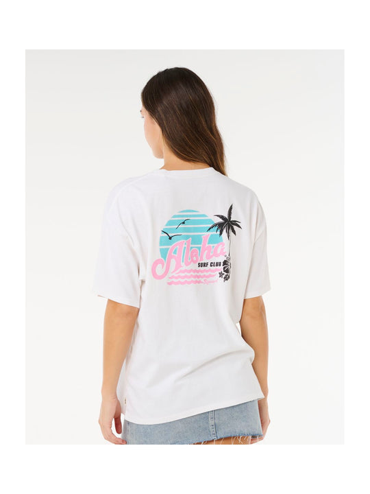 Koszulka damska RIP CURL Aloha Heritage Tee beżowa
