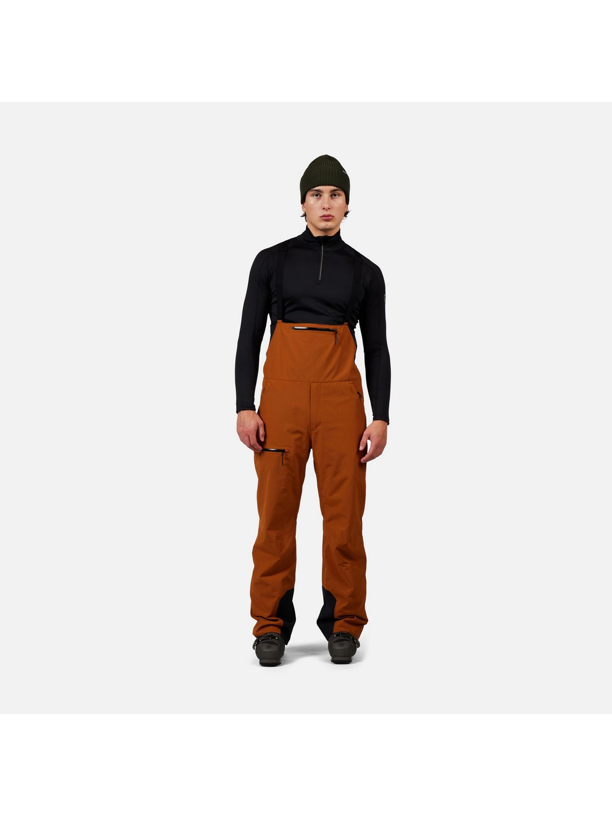 Spodnie narciarskie męskie ROSSIGNOL Outerlimits Insulated BIB brązowe