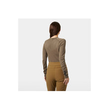 Koszulka damska HELLY HANSEN W Lifa Merino Midweight Graphic Crew kolor brązowy
