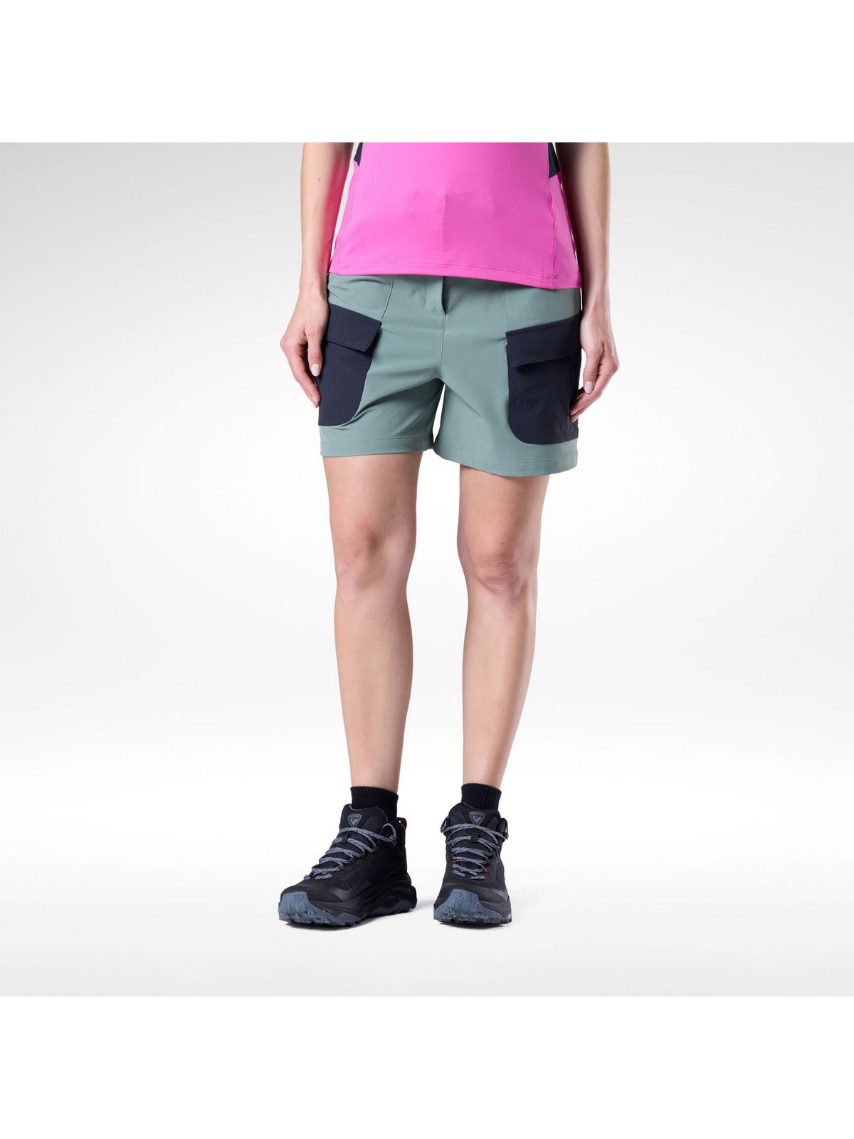 Szorty damskie ROSSIGNOL W Hiking Cargo Short 5' zielone