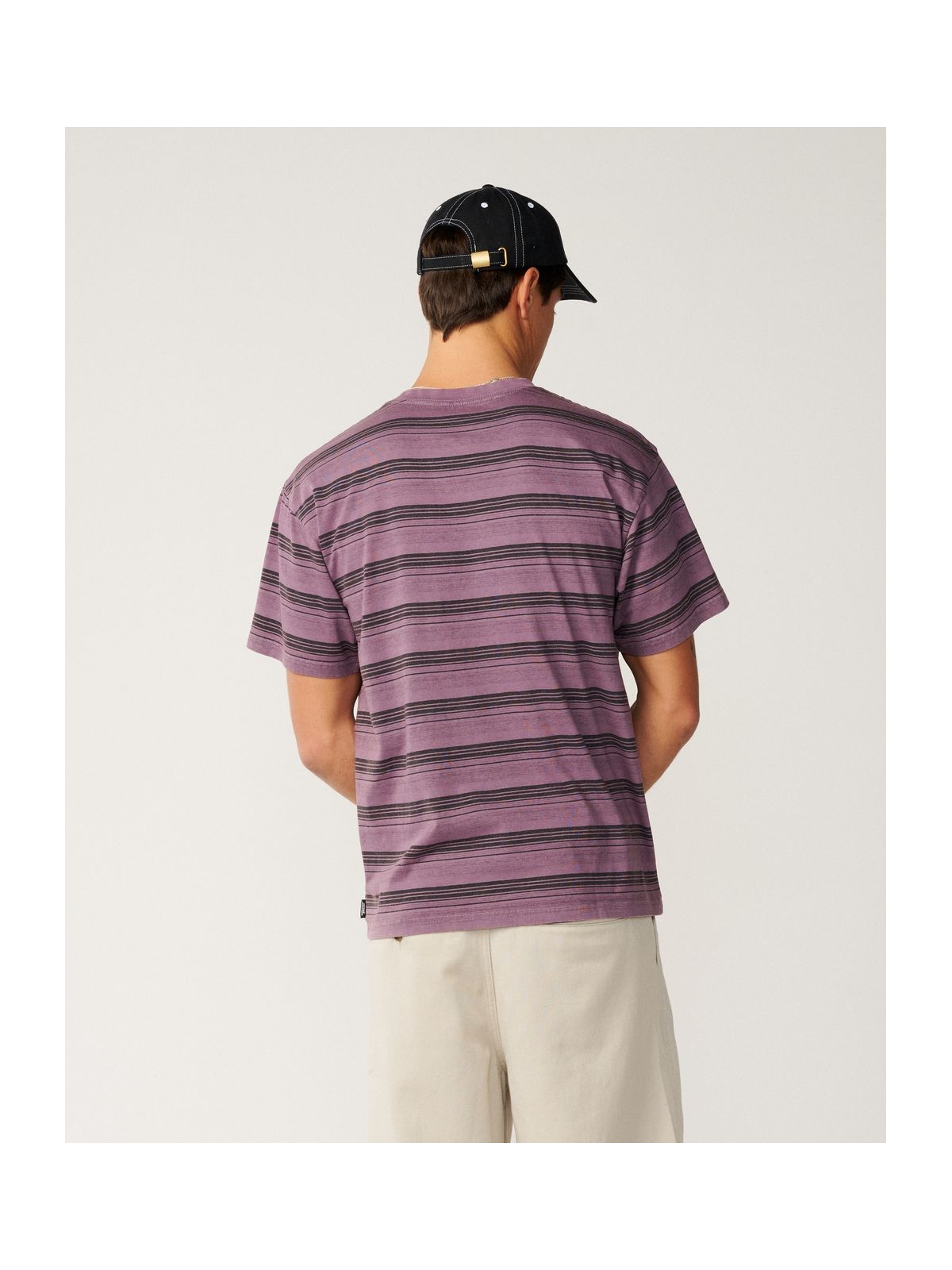 Koszulka męska RIP CURL Disorder Stripe Tee fioletowa