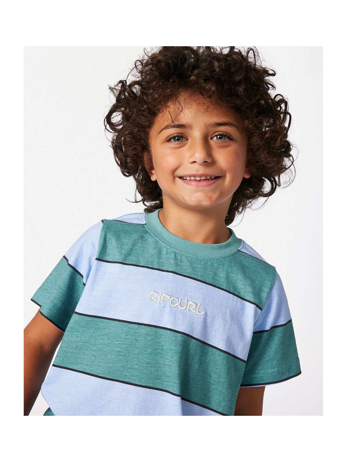 Koszulka RIP CURL Grom Energy Stripe Tee - Boy niebieski