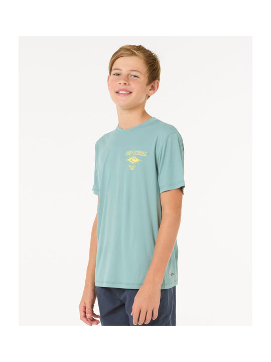 Lycra dziecięca RIP CURL ICONS SURFLITE UPF S/S - BOY niebieska
