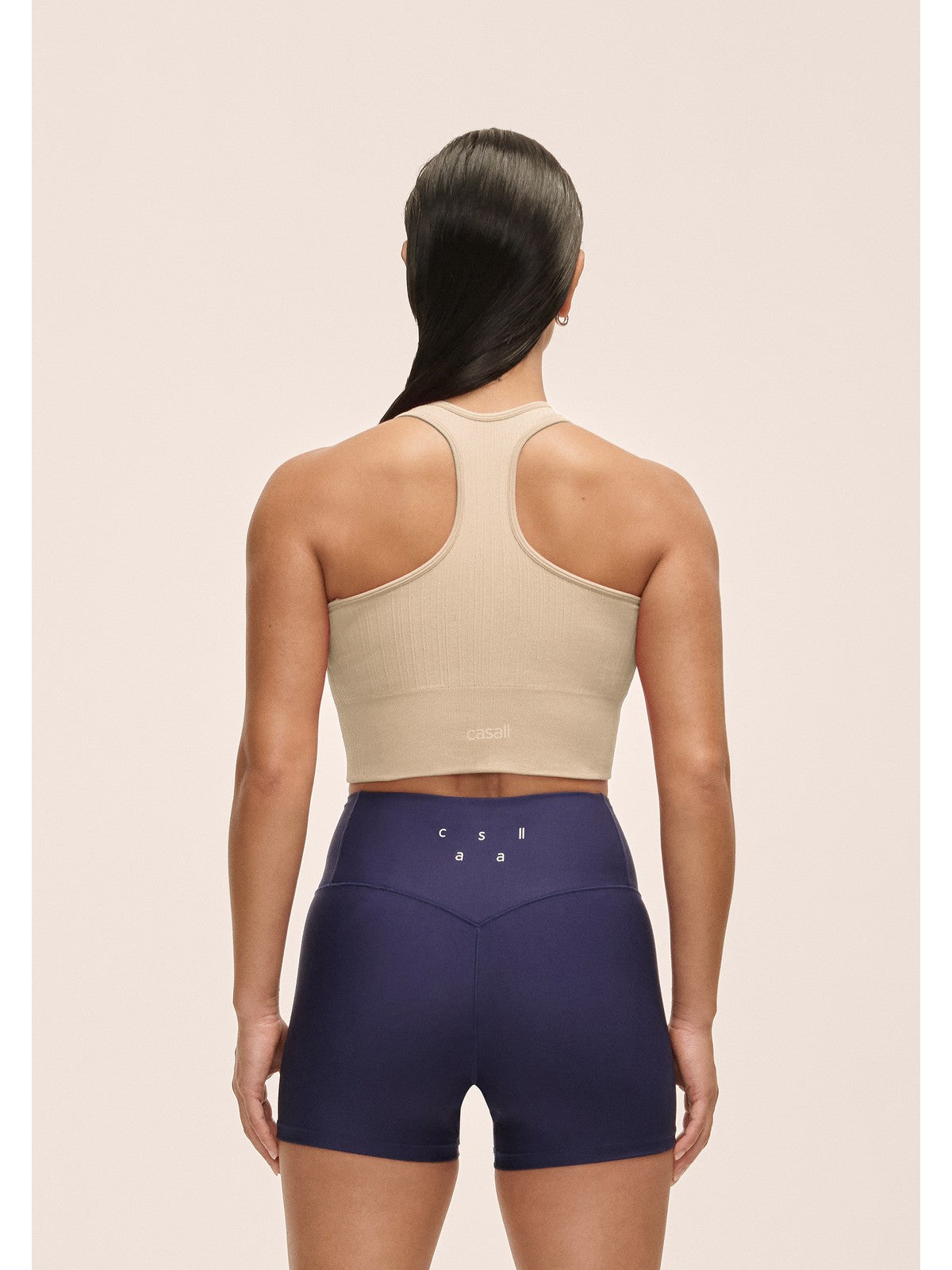 Top Casall Multi Rib Seamless Padded Sports Top kolor beżowy